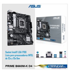 Motherboard ASUS PRIME B660M-K D4, Chipset Intel B660, LGA1700, microATX