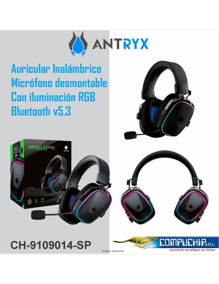 AURICULAR Gaming Wireles ANTRYX APOLO 500 TRIX Black