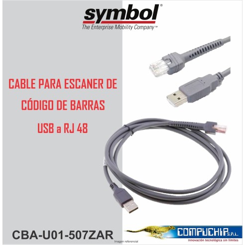 CABLE USB SYMBOL PARA ESCANER DE CODIGO DE BARRAS CAB-2208-UNS2