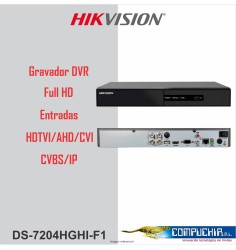 DVR HIKVISION DS-7204HGHI-F1 4-CH 1080P LITE 1U H.264.