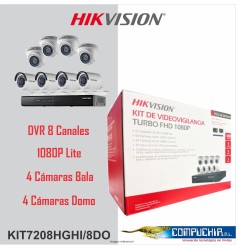 KIT DE VIDEOVIGILANCIA HIKVISION, 8 CANALES  FHD 1080P