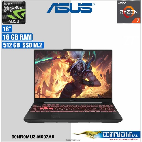Notebook ASUS TUF Gaming A16, 16" WUXGA Value IPS, AMD Ryzen 7 7445HS 3.2/4.7GHz 16GB DDR5