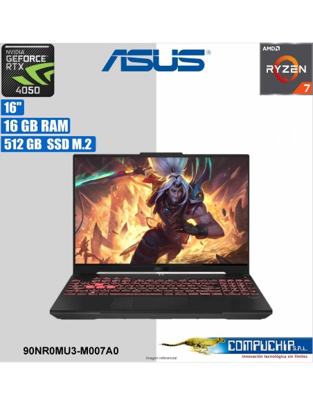 Notebook ASUS TUF Gaming A16, 16" WUXGA Value IPS, AMD Ryzen 7 7445HS 3.2/4.7GHz 16GB DDR5
