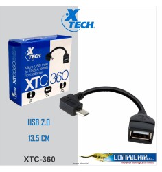 Cable Micro-USB Macho A USB Hembra A, XTC-360.