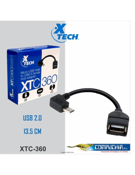 Cable Micro-USB Macho A USB Hembra A, XTC-360.