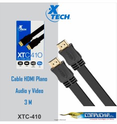 Cable HDMI plano con conector macho a macho, 3 Metros