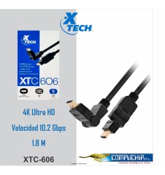 Cable HDMI macho a HDMI macho giratorio y pivotante XTC-606.