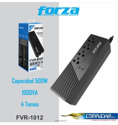 ESTABILIZADOR FORZA FVR-1012 1000VA/500W.