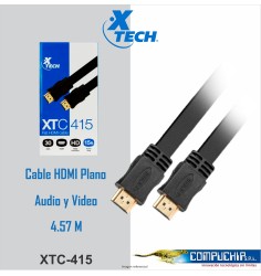 Cable HDMI plano con conector macho a macho, 4,57 Metros