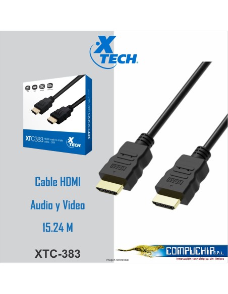 Cable Xtech plano con conector HDMI macho a HDMI macho - 15,24 Metros
