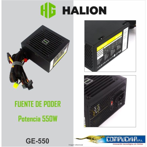 FUENTE DE PODER HALION INTEL ATX GE-550