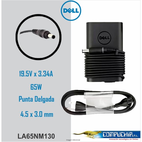 Cargador Dell Punta Delgada 19.5v 3.34a 4.5x3.0mm 65w