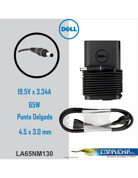 Cargador Dell Punta Delgada 19.5v 3.34a 4.5x3.0mm 65w
