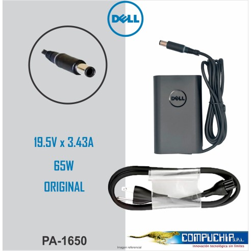 CARGADOR DELL, 19.5V 3.43A ORIGINAL 65W.