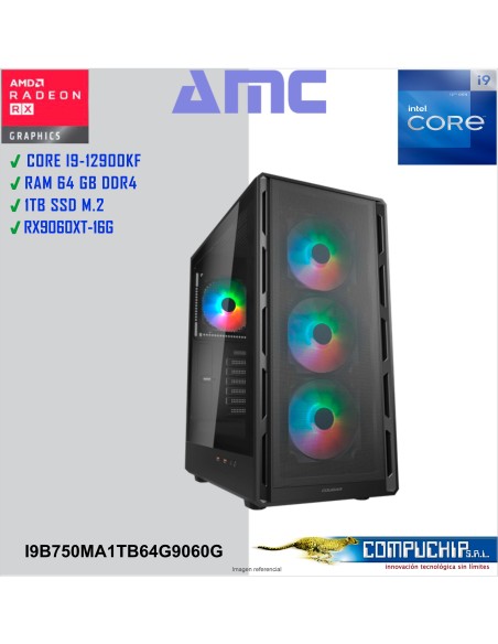 PC INTEL CORE i9-12900KF 3.20 / 5.10GHz, 64GB DDR4, 1TB SSD M.2, RX9060XT-16G.