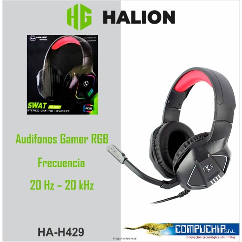 HEADSET GAMER HALION HA-H429 SWAT RGB