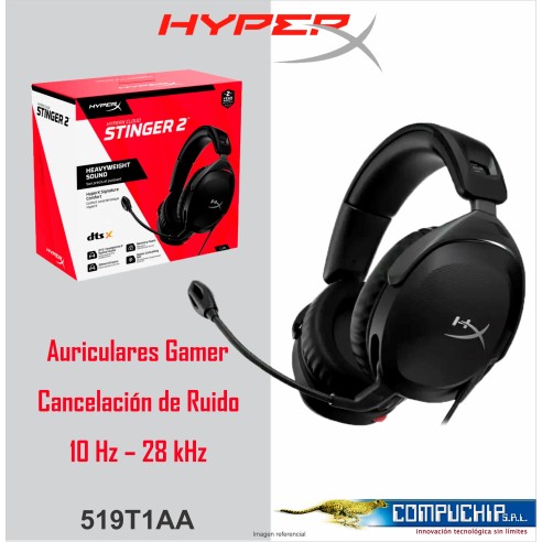 AURICULAR HYPERX CLOUD STINGER 2 CORE (519T1AA) GAMING / MICROFONO / CONECTOR 3.5MM / BLACK