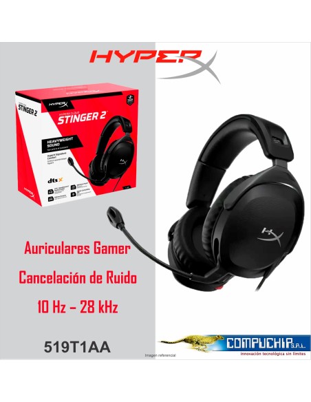 AURICULAR HYPERX CLOUD STINGER 2 CORE (519T1AA) GAMING / MICROFONO / CONECTOR 3.5MM / BLACK