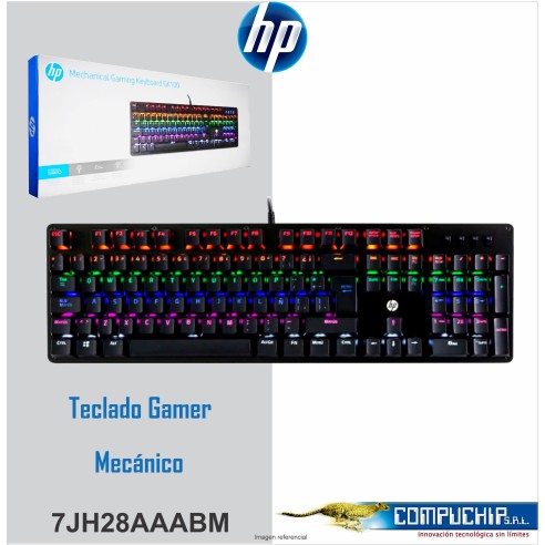 TECLADO MECANICO GAMER HP BLACK GK100