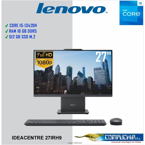 All-in-One Lenovo IdeaCentre 27IRH9 27" FHD IPS Core i5-13420H hasta 4.6GHz 16GB DDR5, 512GB SSD M.2