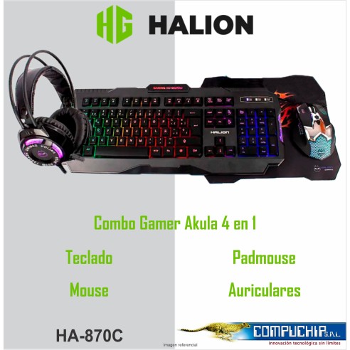 COMBO GAMER 4 EN 1 HALION AKULA HA-870C
