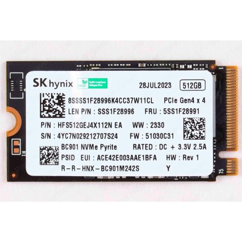 SSD Hynix 512GB M.2 2242 1.654 in NVMe PCIe Gen 4 x4 TLC