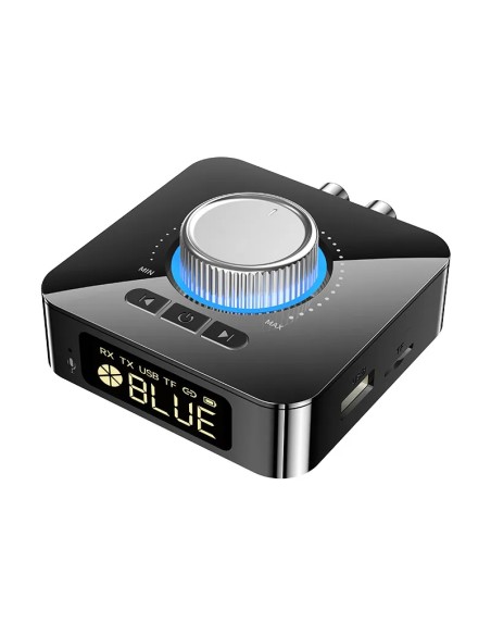 Receptor y transmisor de Audio con Bluetooth, pantalla LED M5