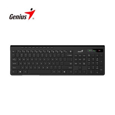 TECLADO GENIUS WIRELESS SLIMSTAR 7230 AI COPILOT MULTIMEDIA SP BLACK