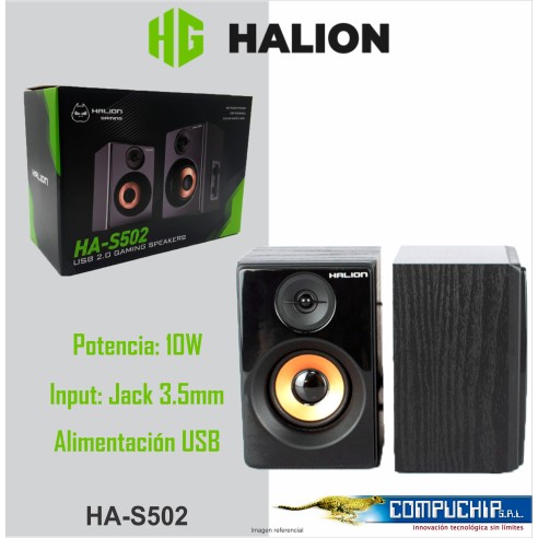 PARLANTE USB HALION HA-S502 MADERA