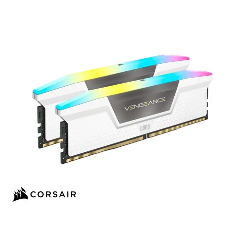 Memoria Ram Corsair Ddr5 64gb (32gbx2) Vengeance Rgb BLANCO (CMH64GX5M2B6000C30W) 6000 Mtz