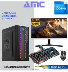 PC INTEL CORE I5-13400 2.5/4.6 GHZ, 16GB DDR5, 1TB M.2 SSD, MONITOR 23.8".
