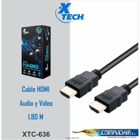 Cable HDMI 2.1 de 8K Xtech Magno 1.8 metros 60 Hz 30AWG - XTC-636
