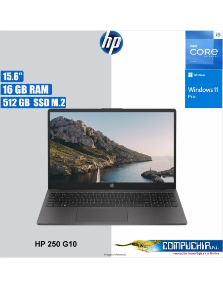 Notebook HP 250 G10, 15.6" LCD LED HD SVA, Core i5-1334U 1.30 / 4.60GHz, 16GB DDR4-3200MHz