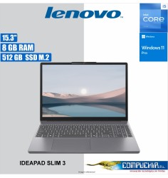 Notebook Lenovo IdeaPad Slim 3, 15.3" WUXGA IPS, Core i5-13420H 2.1/4.6GHz, 8GB DDR5-4800