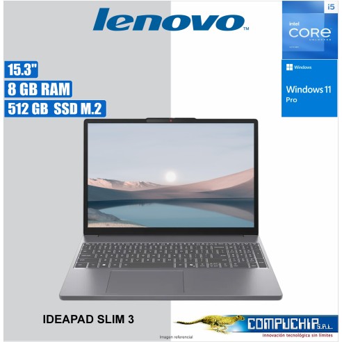 Notebook Lenovo IdeaPad Slim 3, 15.3" WUXGA IPS, Core i5-13420H 2.1/4.6GHz, 8GB DDR5-4800