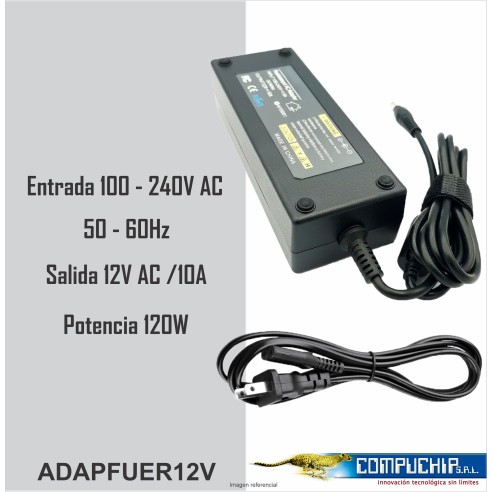 ADAPTADOR DE CORRIENTE FUENTE DE PODER 12V 10A 120W