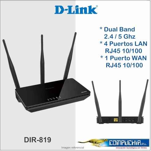 Router Ethernet Wireless D-Link AC750, Dual Band 2.4 / 5 GHz, 802.11 a/b/g/n/ac.