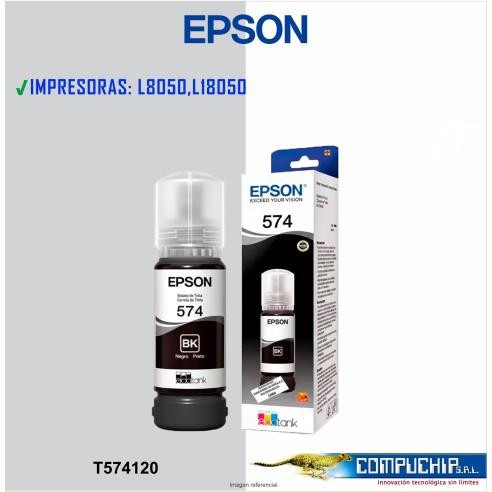 BOTELLA DE TINTA EPSON T574120 NEGRO, 70ML.