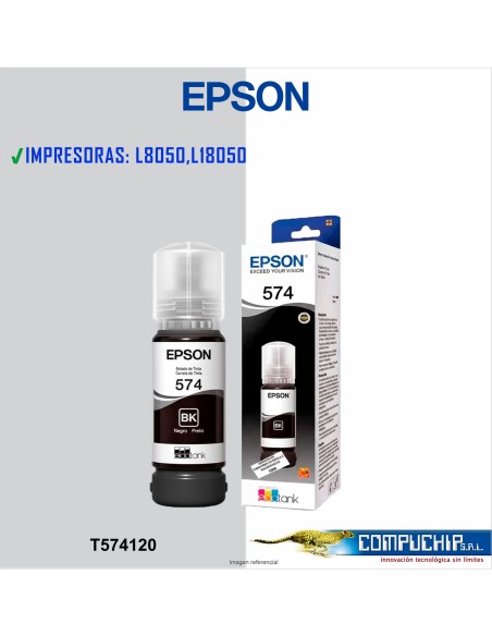 BOTELLA DE TINTA EPSON T574120 NEGRO, 70ML.