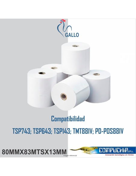 CONTÓMETRO TÉRMICO 80MM X 83MTS 48GR. UNIDAD