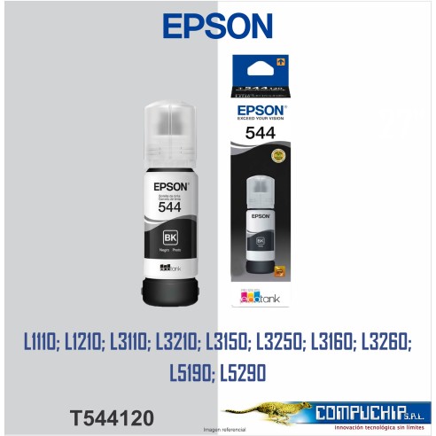 BOTELLA DE TINTA EPSON T544120 NEGRO, 65ML.