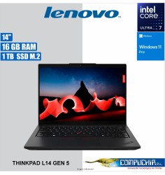 Notebook LENOVO Thinkpad L14 Gen 5 14" WUXGA IPS Core Ultra 7 155U 4.8GHz 16GB DDR5 5600