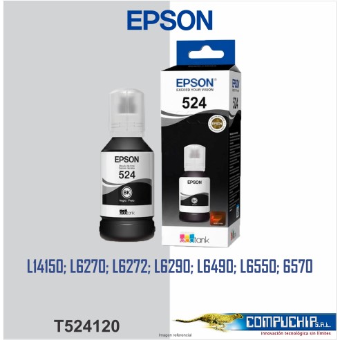 BOTELLA DE TINTA EPSON T524120 NEGRO, 127ML.