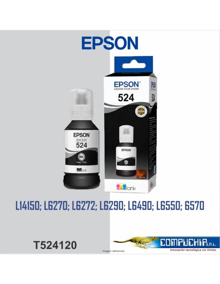 BOTELLA DE TINTA EPSON T524120 NEGRO, 127ML.