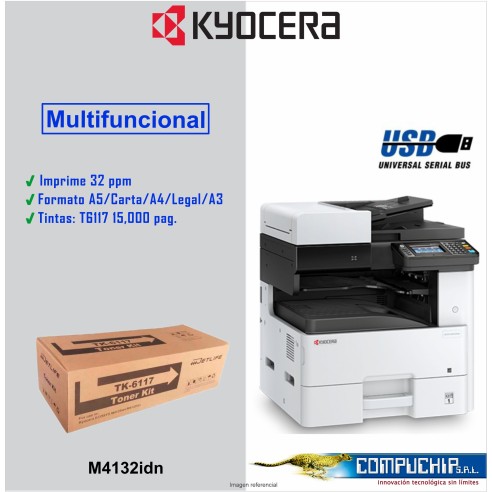 Impresora multifuncional láser Kyocera ECOSYS M4132idn