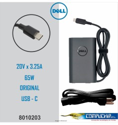 CARGADOR DELL 20V 3.25A ORIGINAL 65W TIPO C OVAL