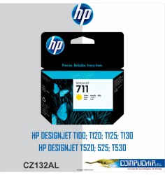 CARTUCHO DE TINTA HP 711 (CZ132AL) AMARILLO, 29ML.