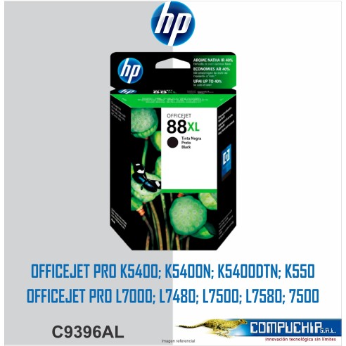 CARTUCHO DE TINTA HP 88XL (C9396AL) NEGRO, 65,5ML.
