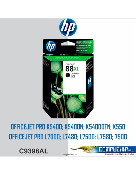 CARTUCHO DE TINTA HP 88XL (C9396AL) NEGRO, 65,5ML.