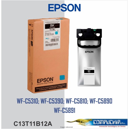BOLSA DE TINTA EPSON T11B (C13T11B12A) NEGRO, 143ML.